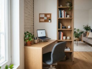Arbeitsplatz ohne eigenes Zimmer