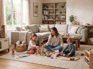 Wohnzimmer für Familien