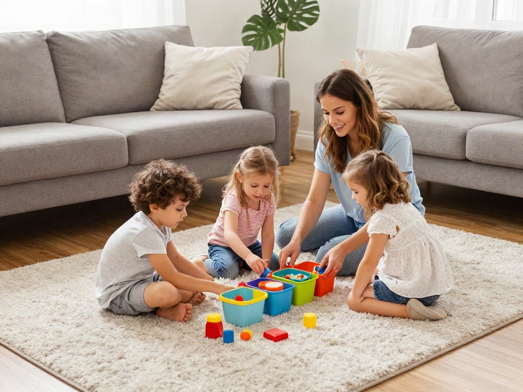 Wohnzimmer für Familien