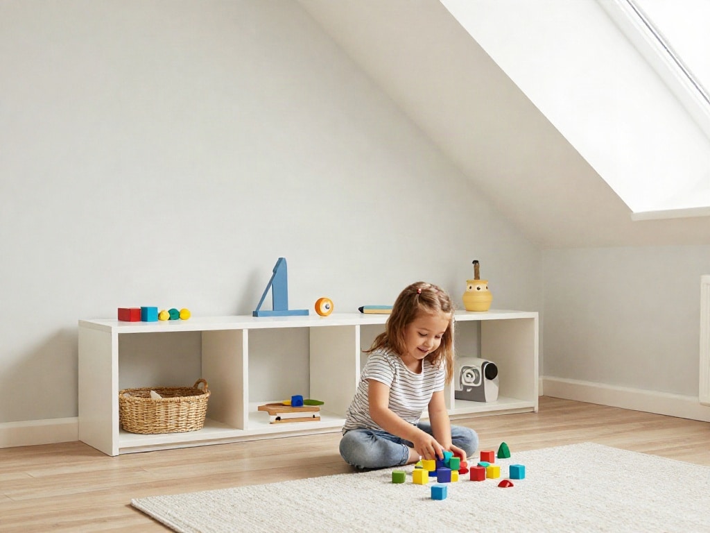 Kinderzimmer mit Dachschräge