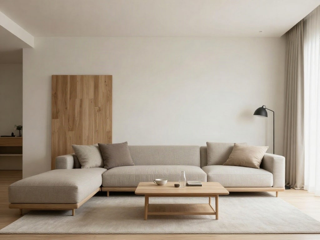 Wohnzimmer mit offener Küche